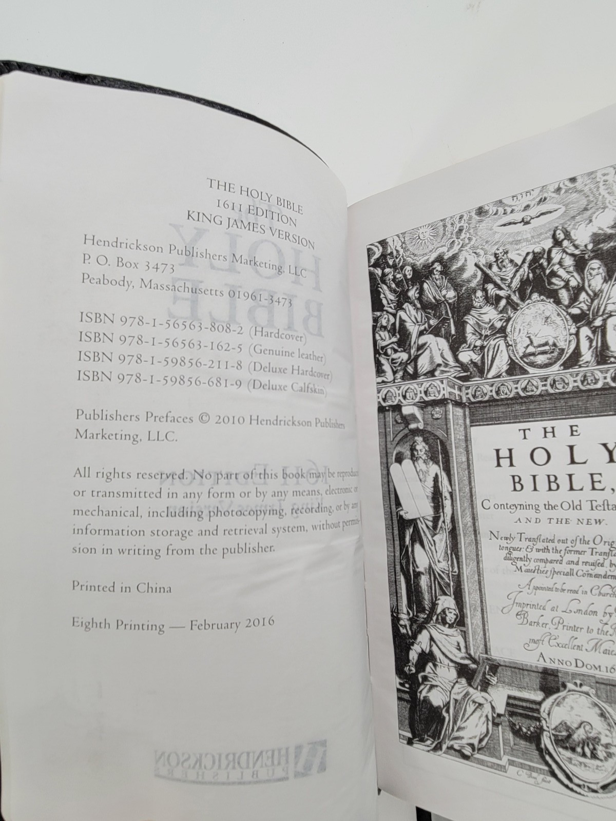 King James 1611 Edition Bible Genuine leather 400th Anniversary