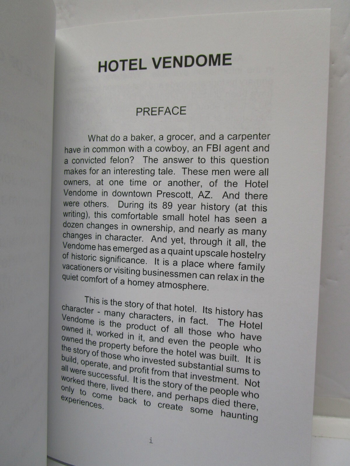 Hotel Vendome: The Story of Prescott’s Historic 1917 Hotel by Ken Edwards