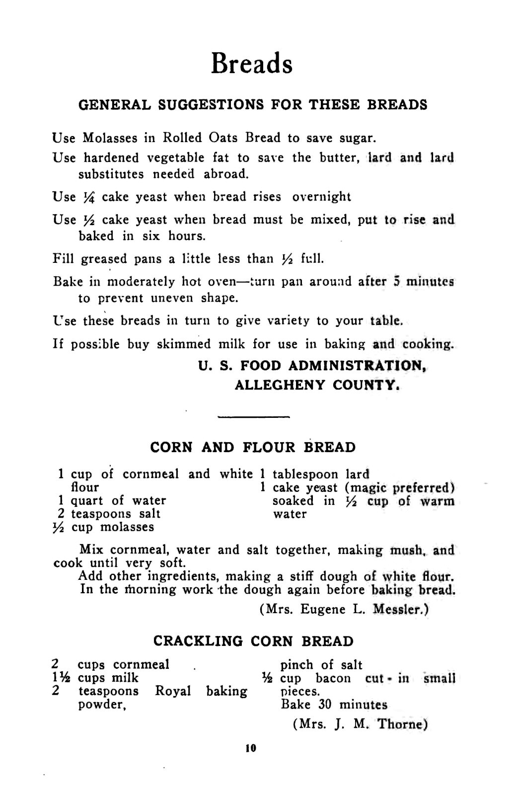 1918 Twentieth Century Club War Time Cook Book 161 Pages