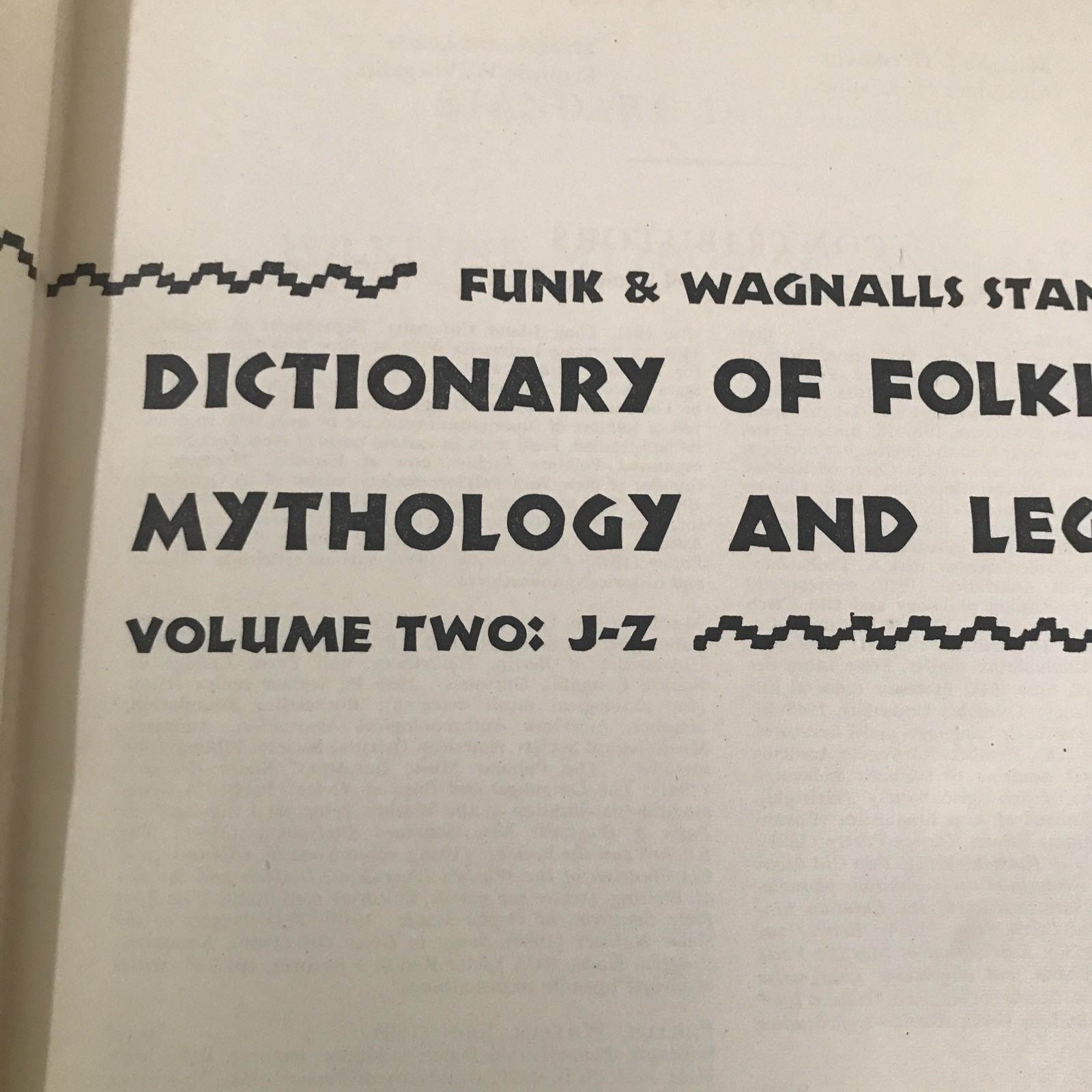 Funk & Wagnalls Standard Dictionary of Folklore Mythology and Legend. Two Vo…