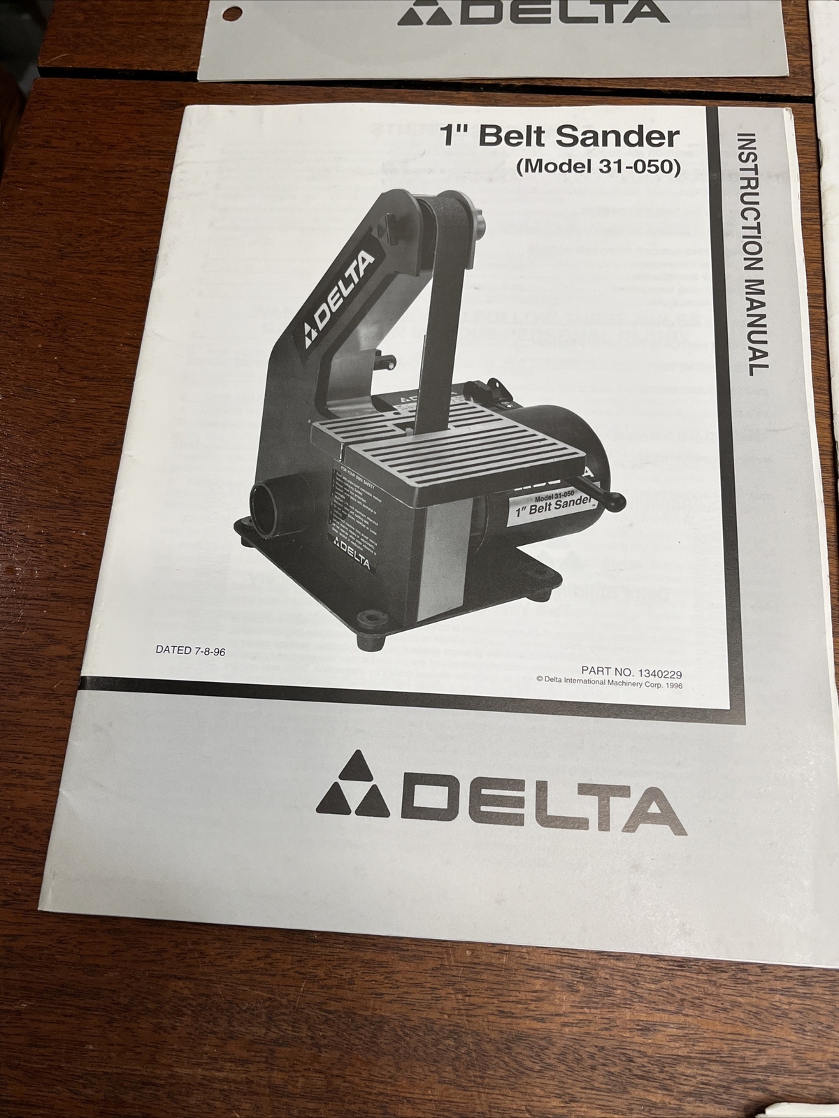 Delta ORIGINAL Instruction Manuals! Belt Sander band saw drill press planer MORE