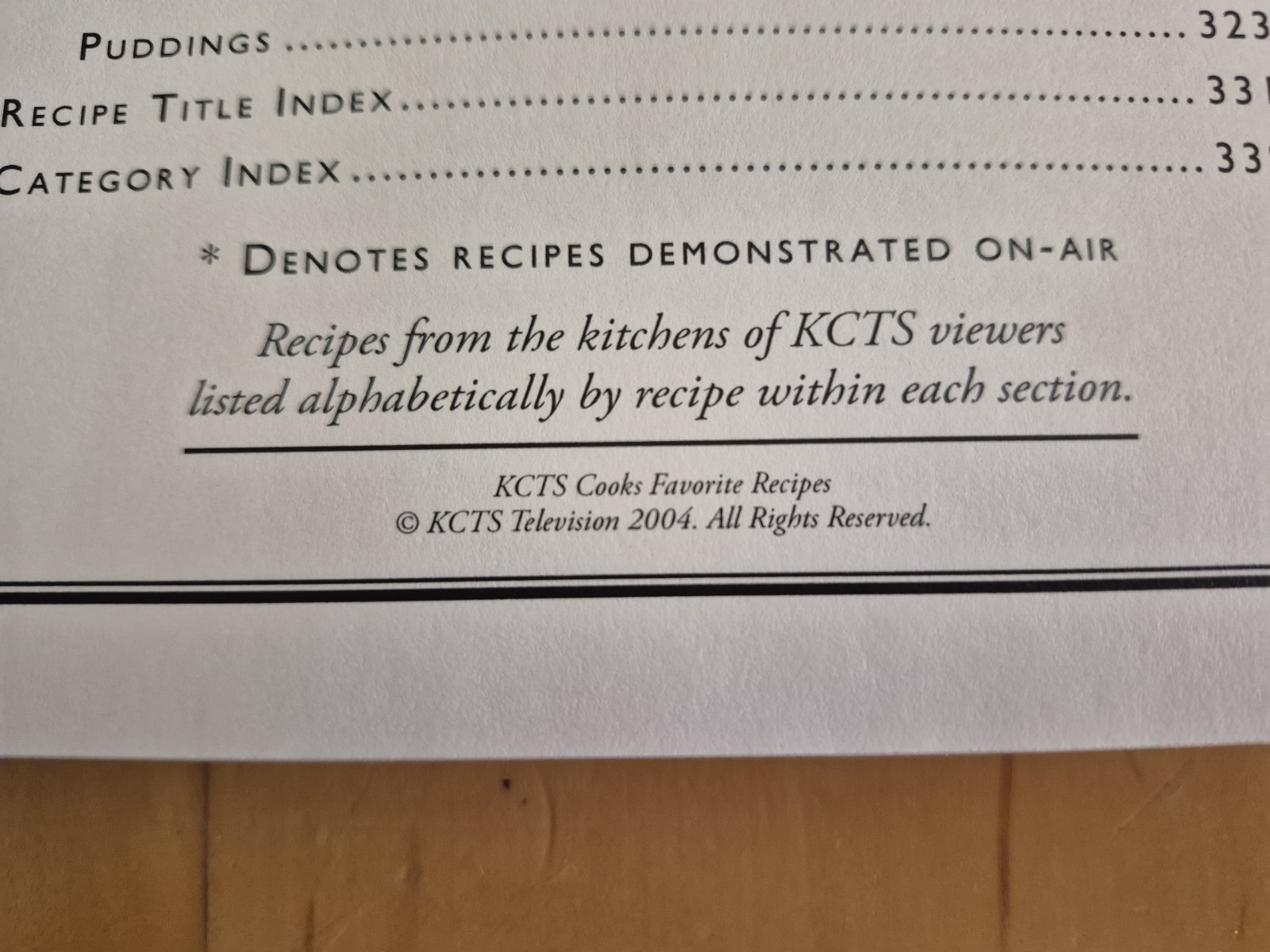 2004 KCTS COOKS FAVORITE RECIPES Spiral Bound 344 Page Recipe Cookbook – Seattle