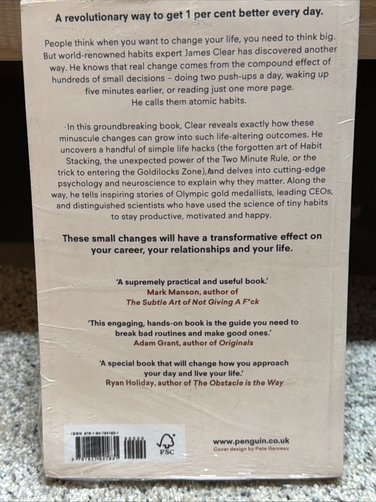 atomic habits book paperback