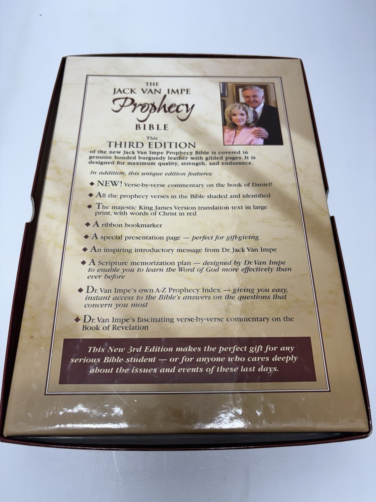 KJV Jack Van Impe Prophecy Bible Burgundy Leather Red Letter Limited Special Ed.