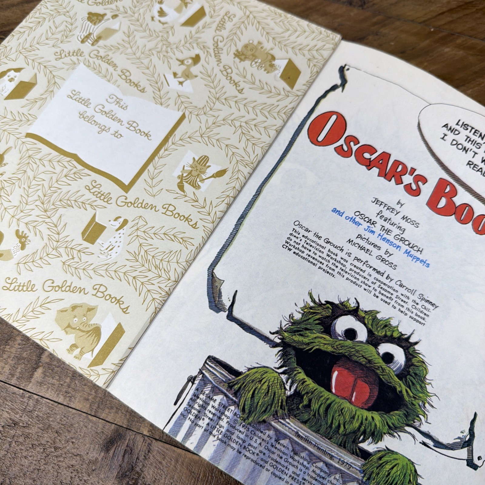 Sesame Street A Little Golden Book Vintage Children’s Books 1970-80s