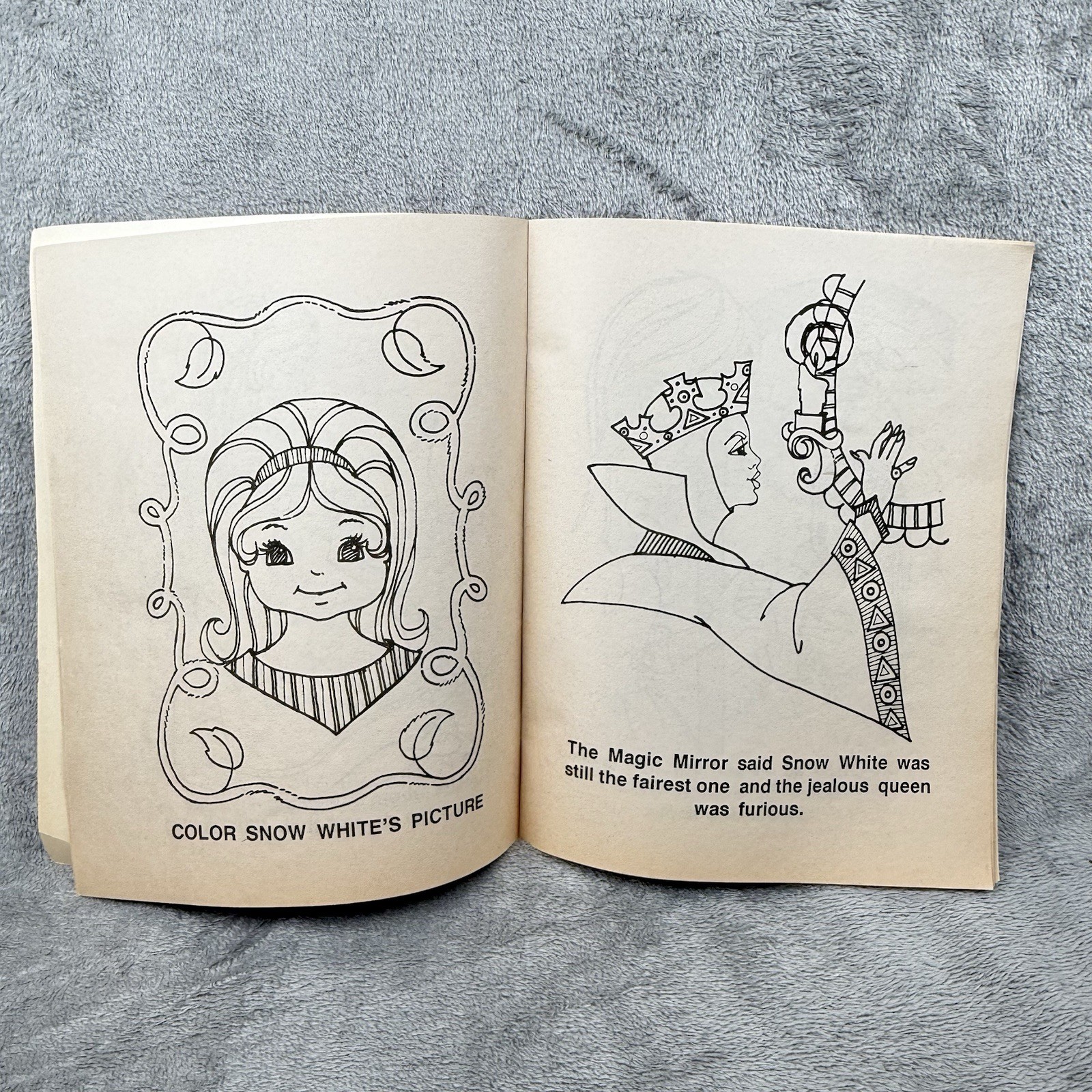 Snow White Vintage 1991 Coloring Book Color Me Fairy Tales 10.5” x 8” USA Made