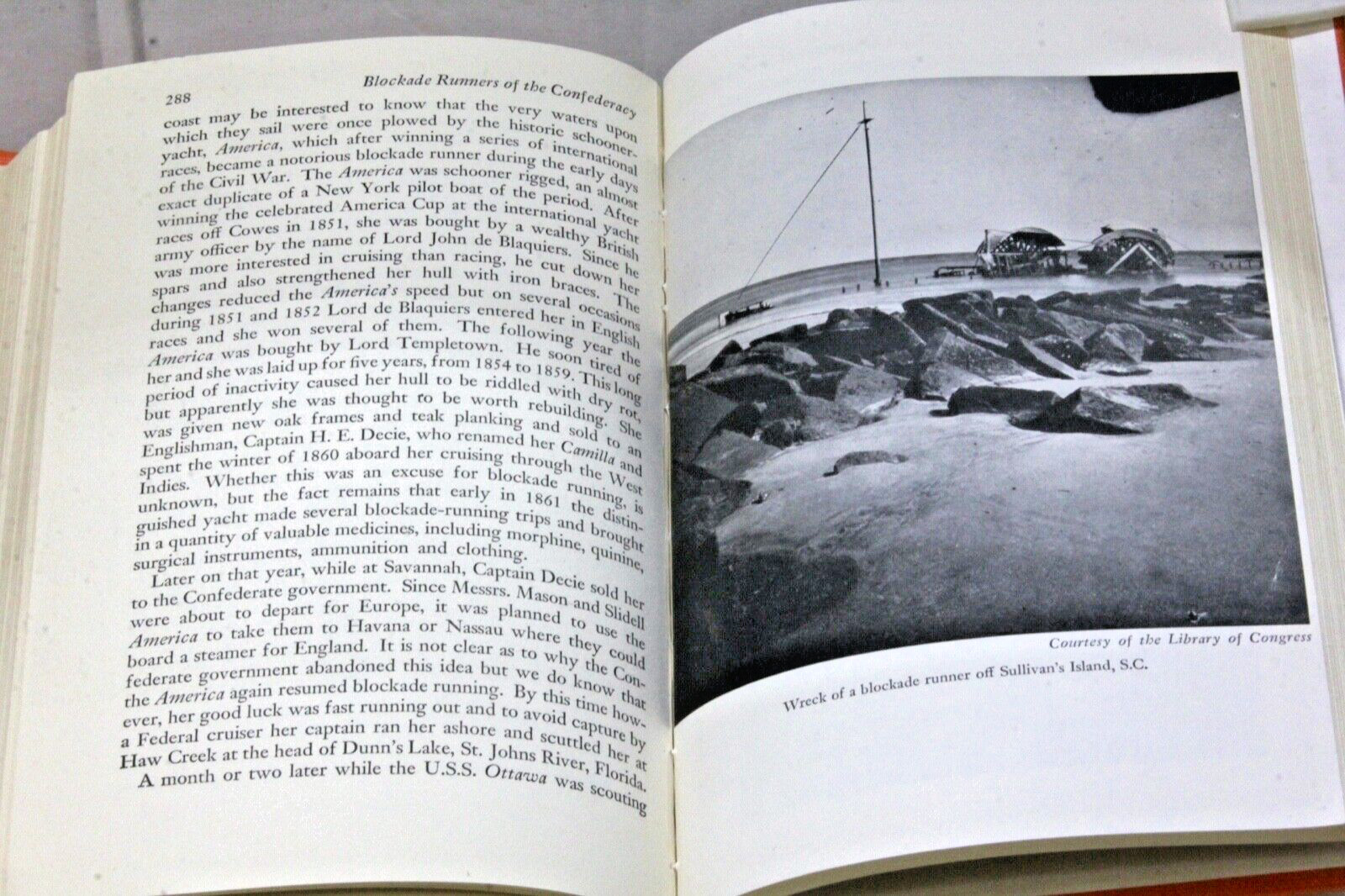 1958 Ed–Civil War BLOCKADE RUNNERS–Coast & Harbor Naval Battleships Rebound EXC+