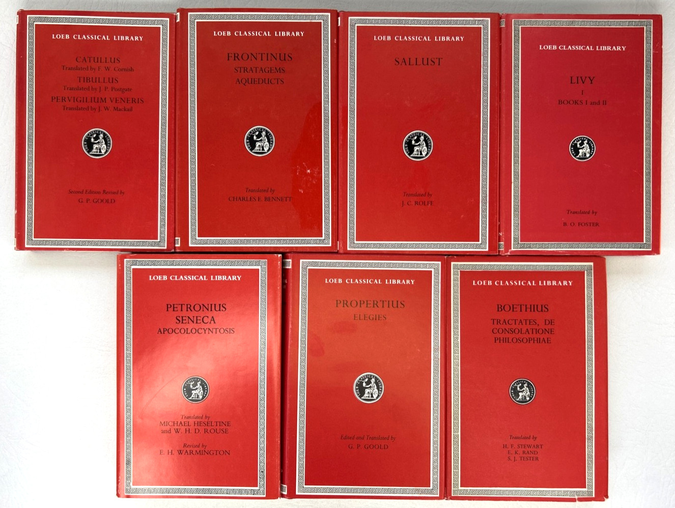 Loeb Classical Library Latin Authors 7 Vol Set Livy Petronius Sallust Harvard HC