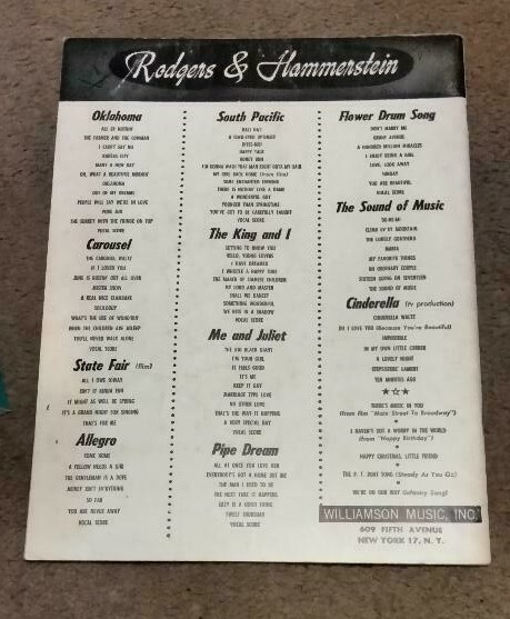 Rogers and Hammerstein’s Carousel Songbook 7 songs 39 Pages Vocal VG cond. D