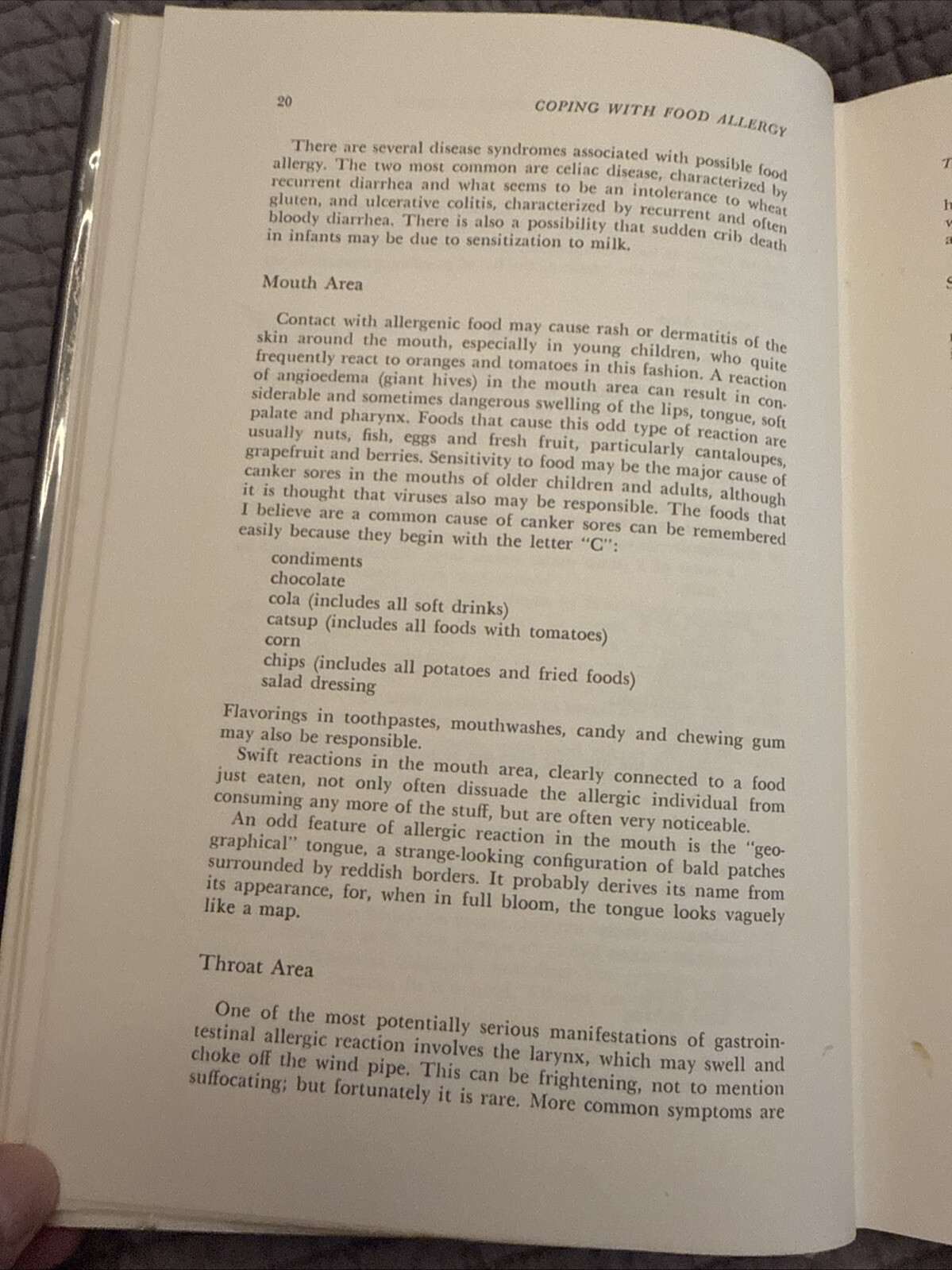 COPING WITH FOOD ALLERGY By Claude Albee Frazier MD – HBDJ Ex-lib 1975