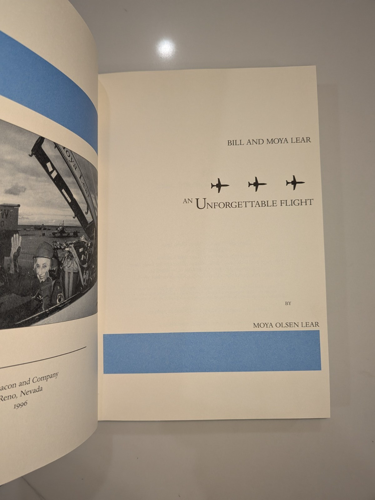Bill & Moya Lear: An Unforgettable Flight | SIGNED Ltd Ed #/400 | 1996 | HC