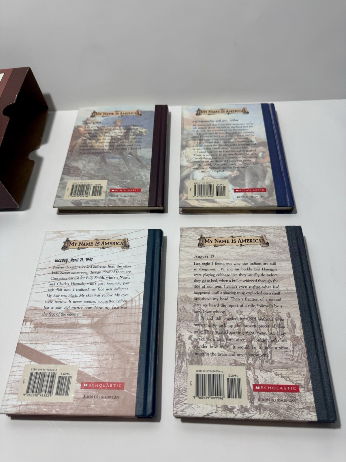 Dear American Book Series My Name Is Scholastic 4 Box Set American Journals HC