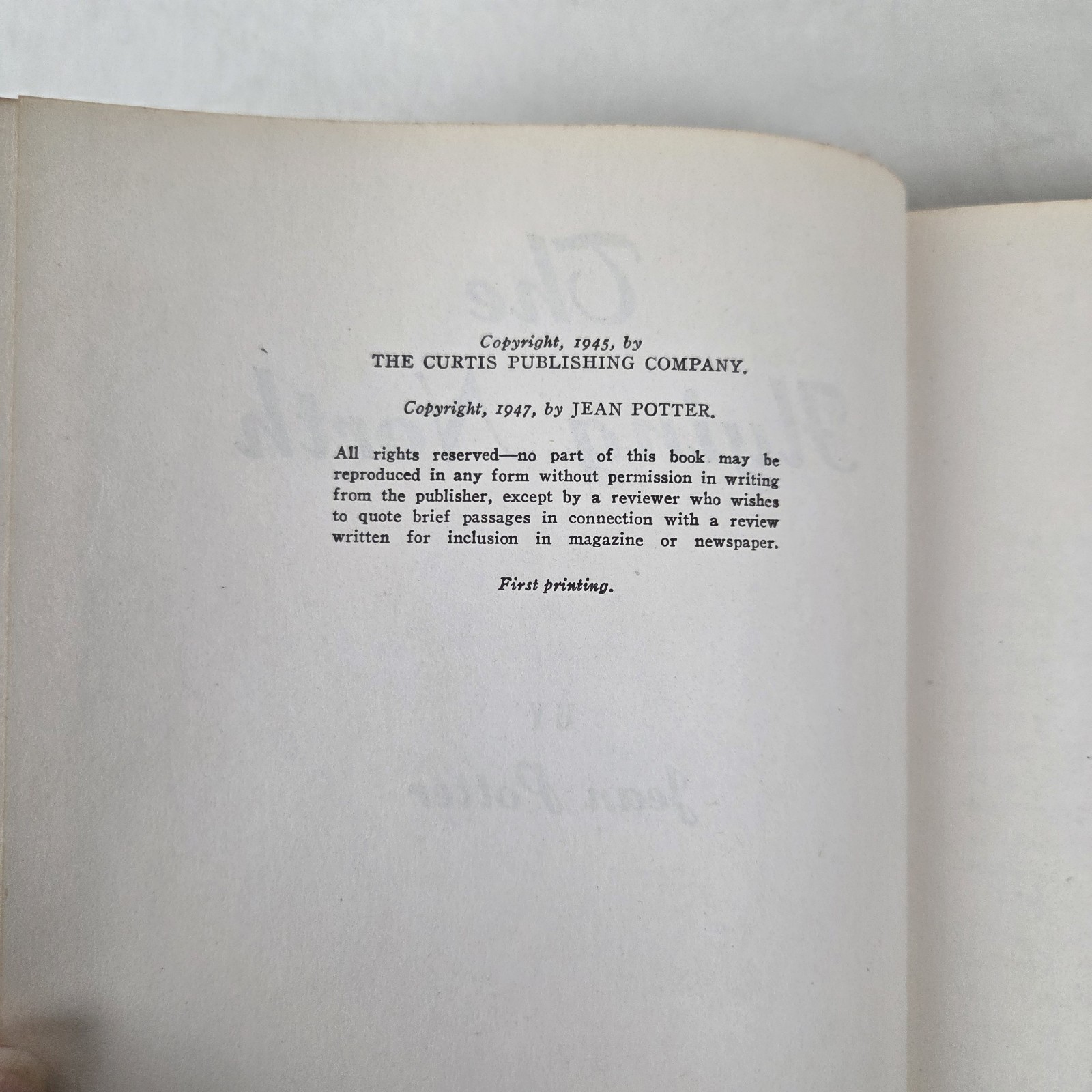 The Flying North by Jean Potter Macmillan Company First Printing 1947 Hardcover