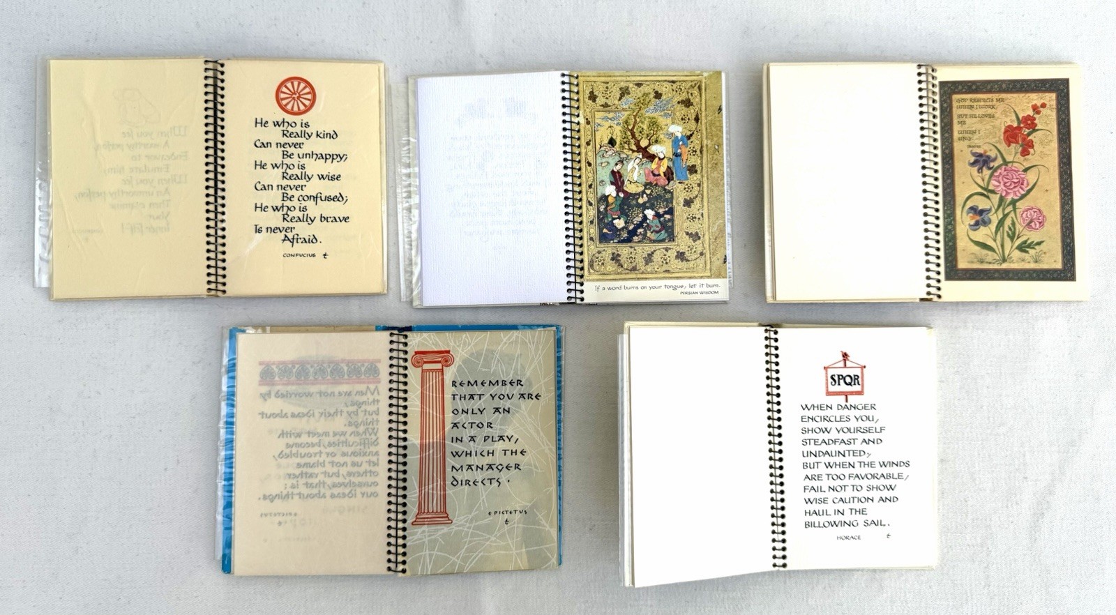 Rare 5 vol Set „Springs of Wisdom“ Vintage Series (1960s) Mini Book Near Fine