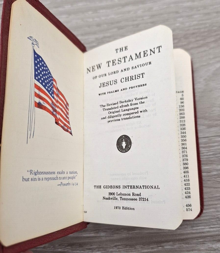 Mini New Testament Of Our Lord and Saviour Jesus Christ Psalms Proverbs 1970