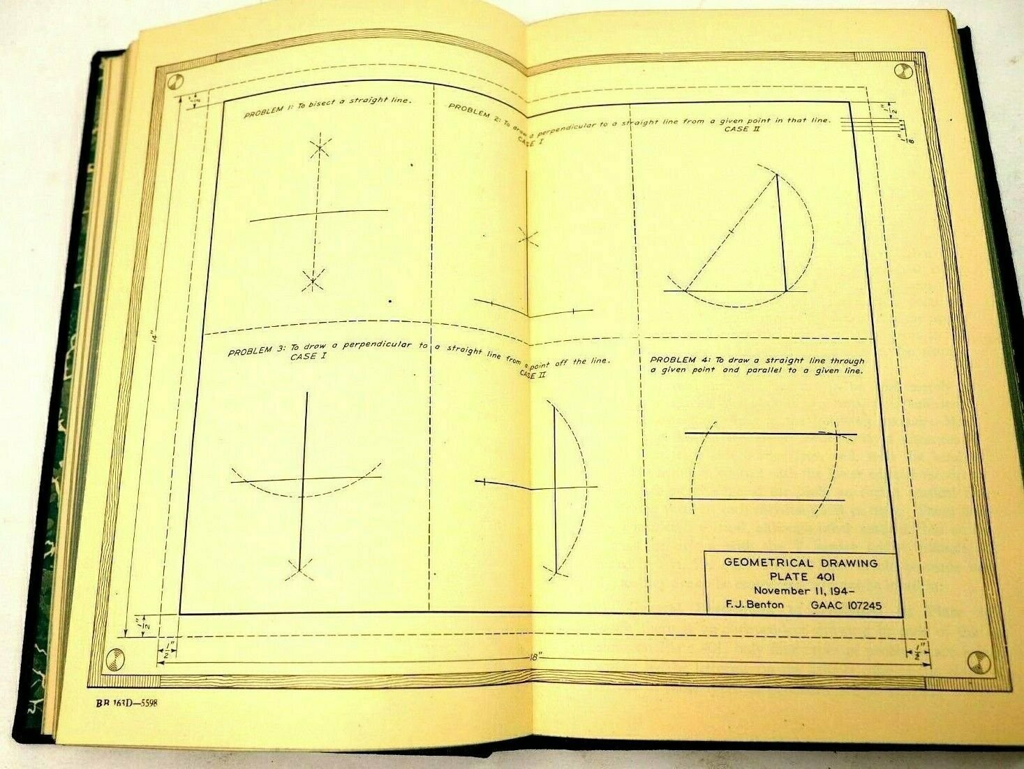 Geometrical Drawing by R.B. Lincoln Hardcover International Textbook Co. 1944