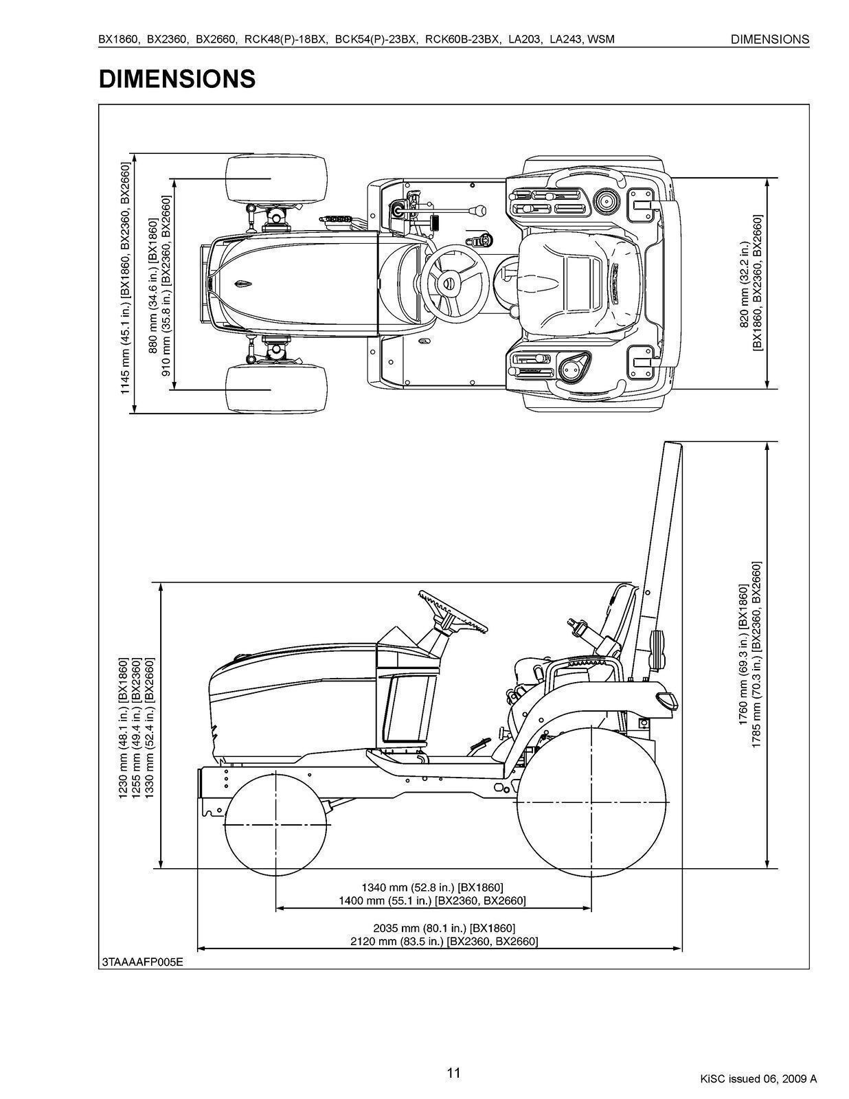 KUBOTA BX1860 BX2360 BX2660 TRACTOR WORKSHOP MANUAL , COIL BOUND, TOUGH COVERED