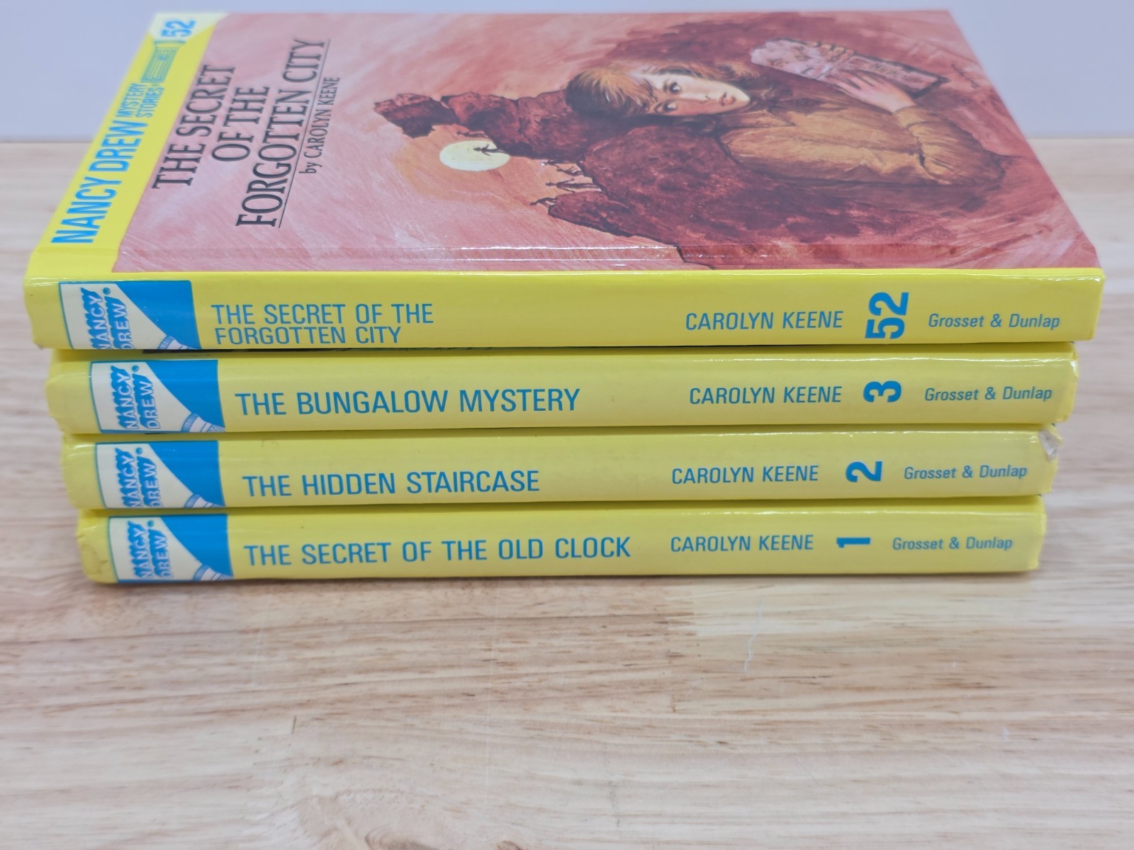 Lot of 4 Nancy Drew Mystery Hardcover Vintage Books #1,2,3 & 52