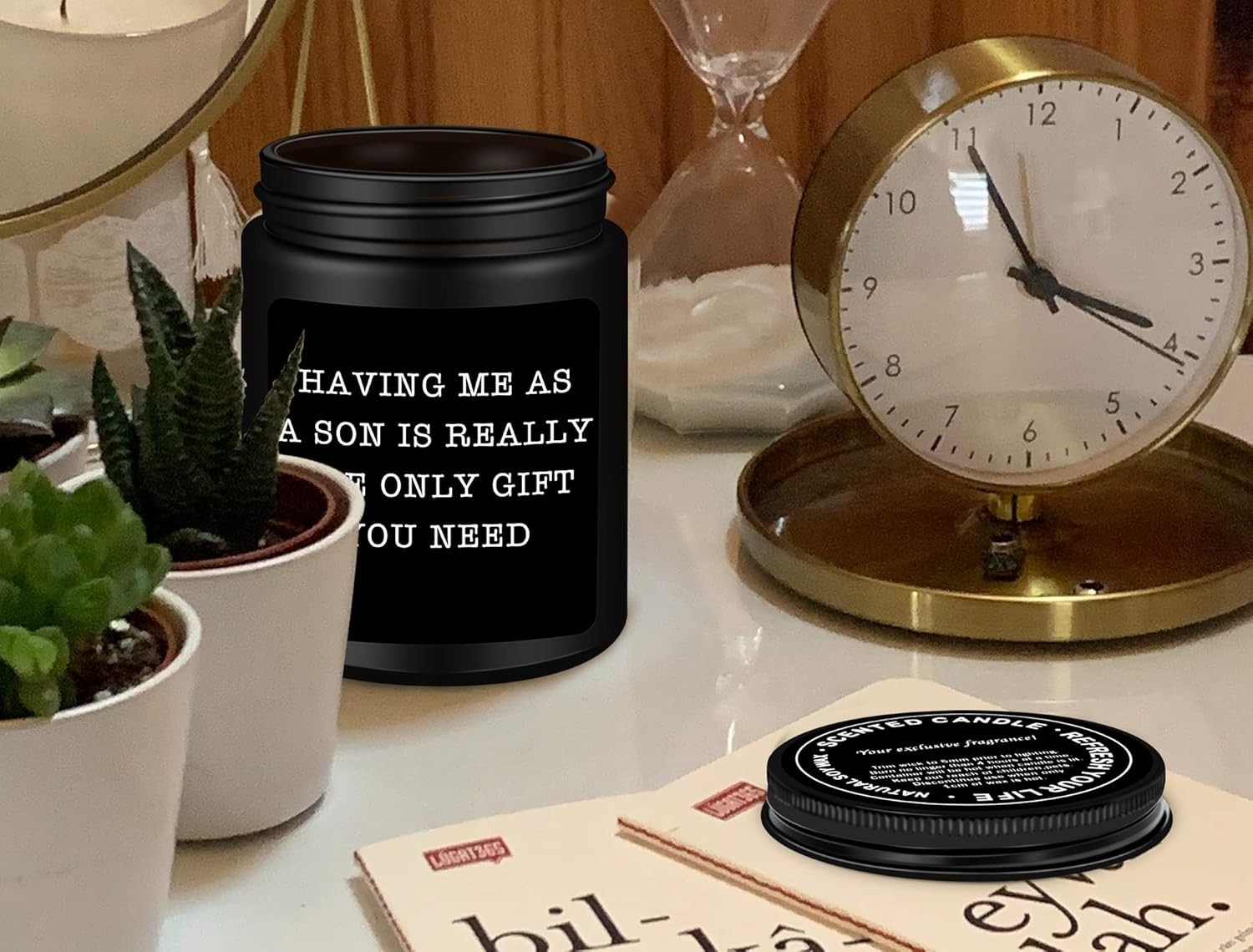 Having Me As A Son Candle – 9 oz Lavender Gift for Mothers, Fathers, and Beyond