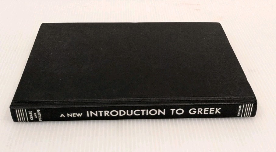A New Introduction To Greek by Alston Chase 1972 Vintage Hardcover HC Language