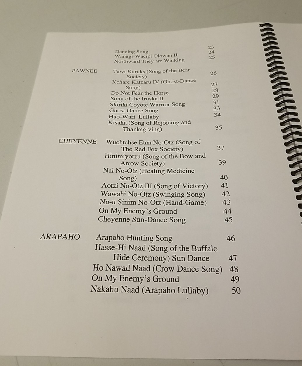 Native American Flute Song (Anishnaabe bbigon ngamwin) Spiral Paperback Music