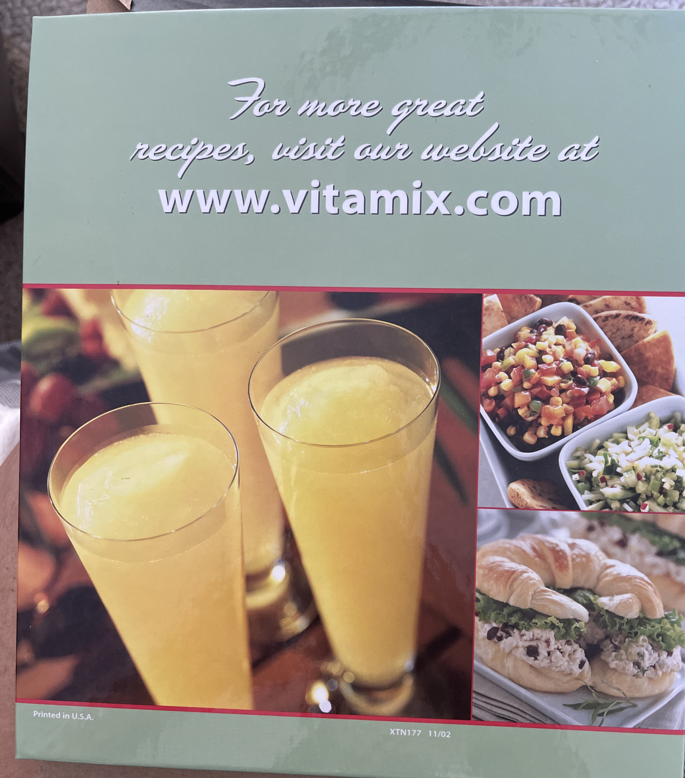 Vita-Mix Recipes For Better Living Blender Cookbook Binder 2003 + Whole Grain CB