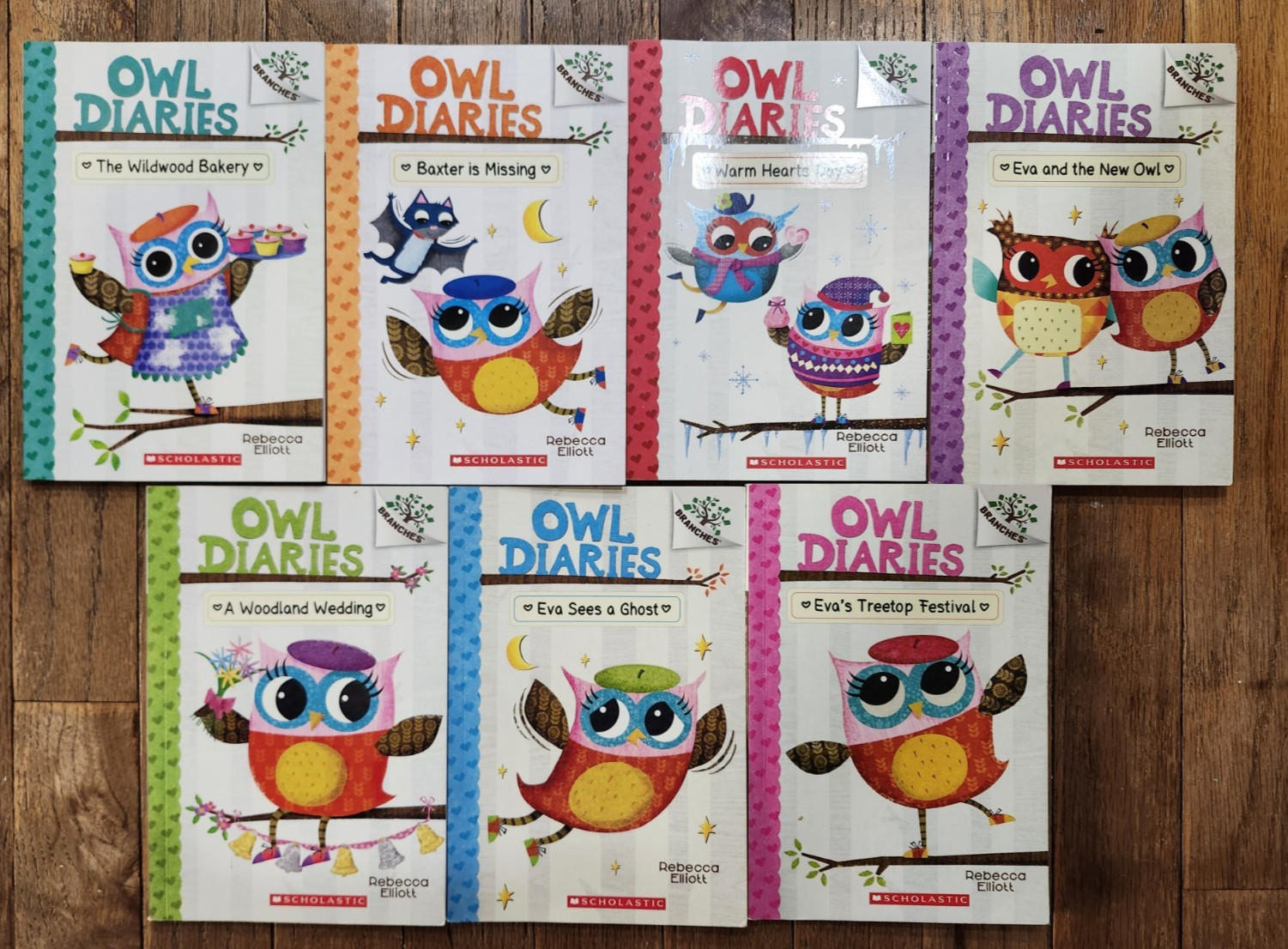 Lot 7 Rebecca Elliott Owl Diaries PB Books 1-7 in series