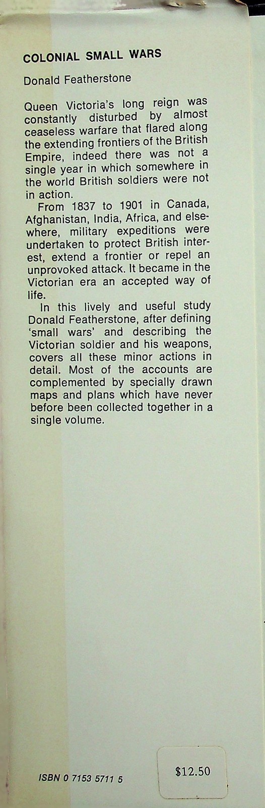 Colonial Small Wars 1837-1901 Donald Featherstone David Charles 79 Maps DJ