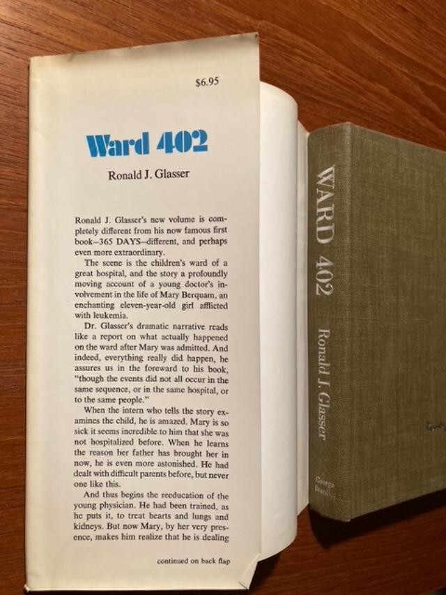 Ward 402 by Ronald J. Glasser (First Printing, 1973, Hardcover)