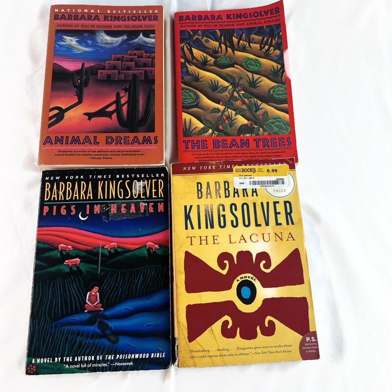 Barbara Kingsolver Book Lot of 4 Animal Dreams Bean Trees Lacuna Pigs in Heaven