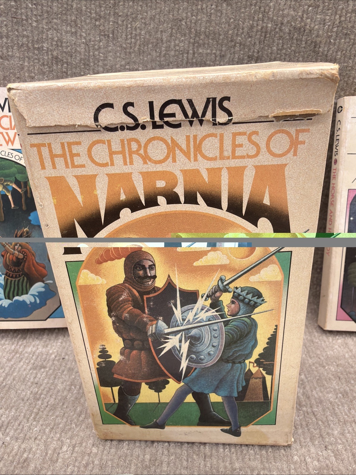 Vtg 1970’s The Chronicles of Narnia 6 Book Box Set C.S. Lewis Collier/Macmillian