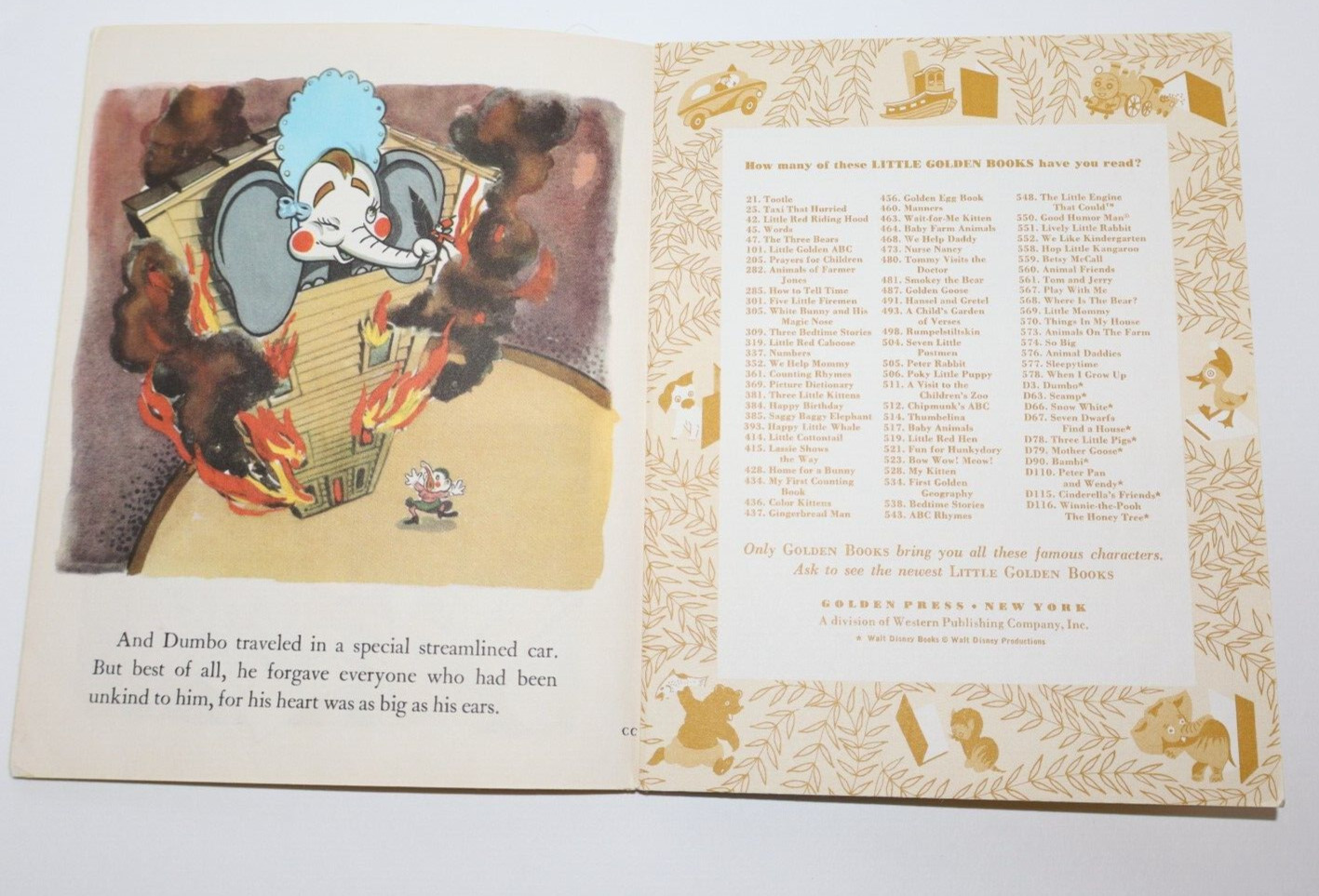 Vintage 1947 Walt Disney’s DUMBO A Little Golden Book!