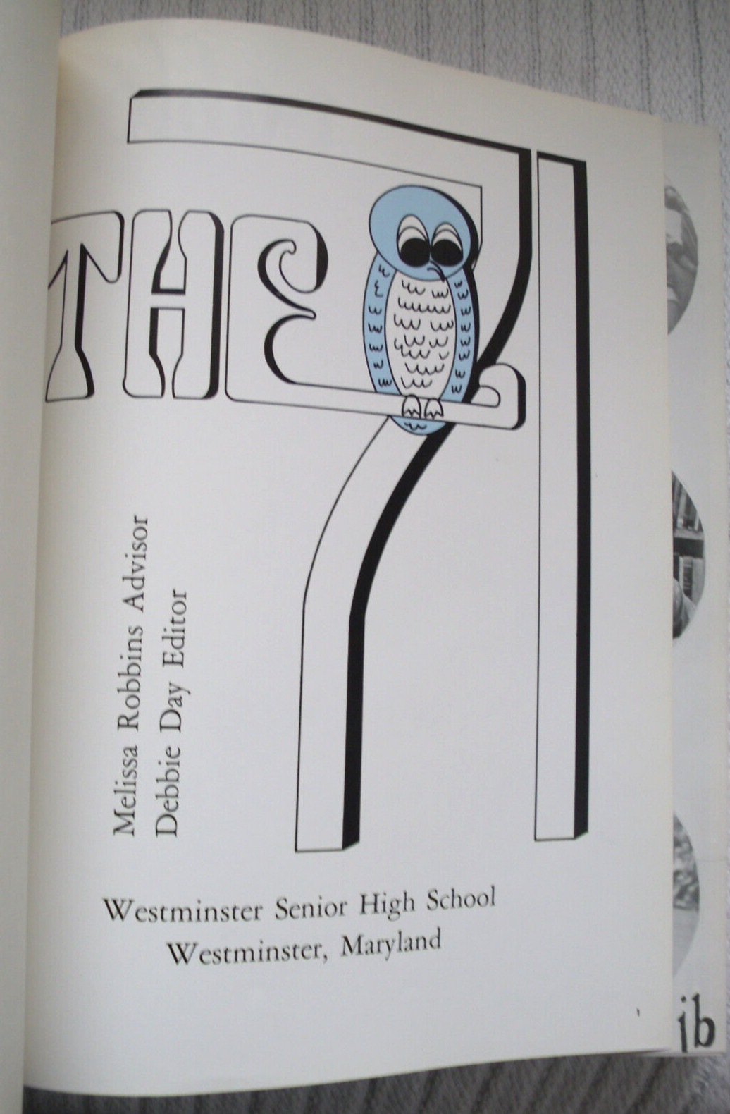 The Owl – 1971 Westminster High School Yearbook – Westminster Md – 232 Pages