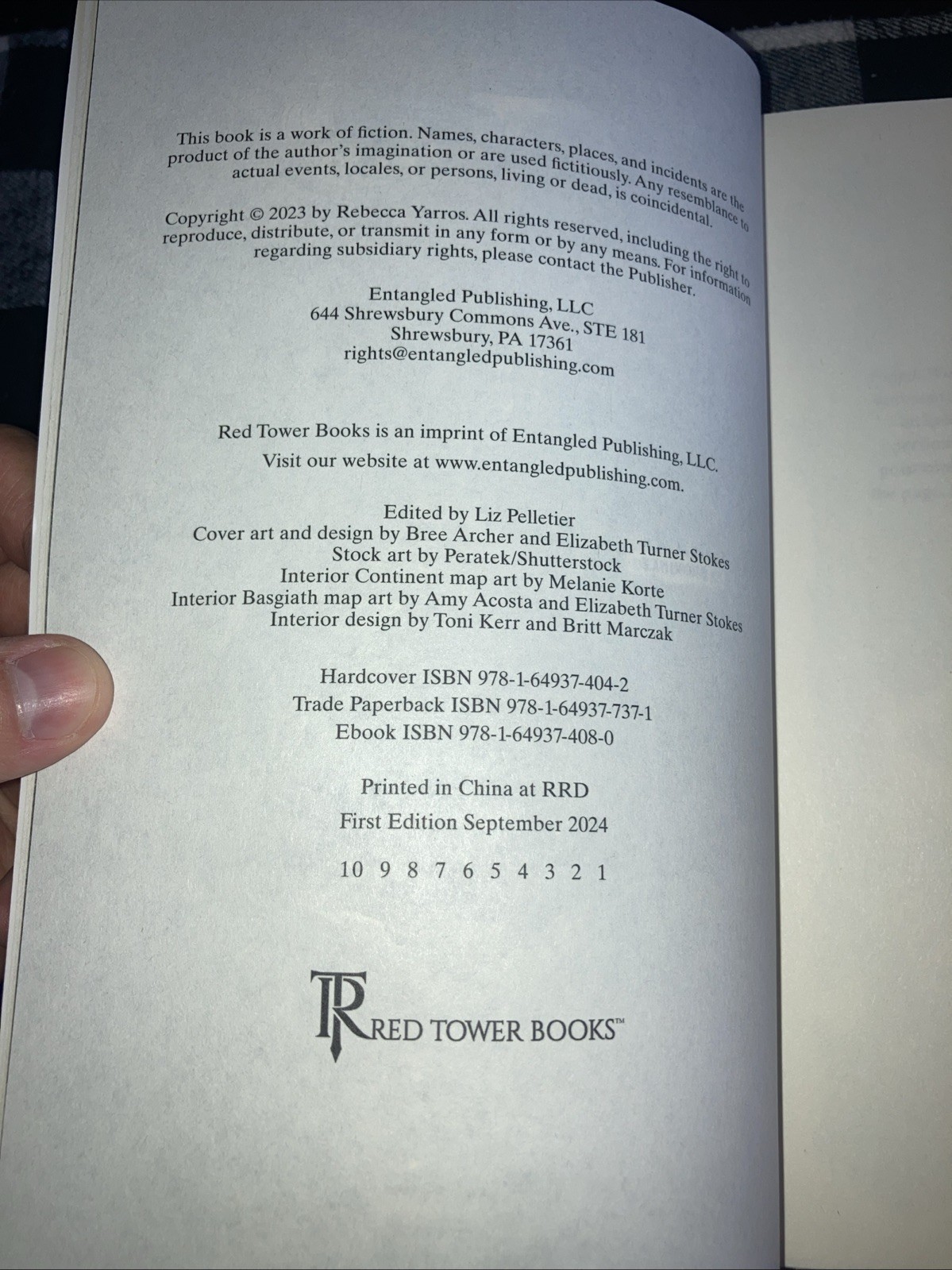 Fourth Wing Special Limited 1st Edition Paperback- Sprayed Edge