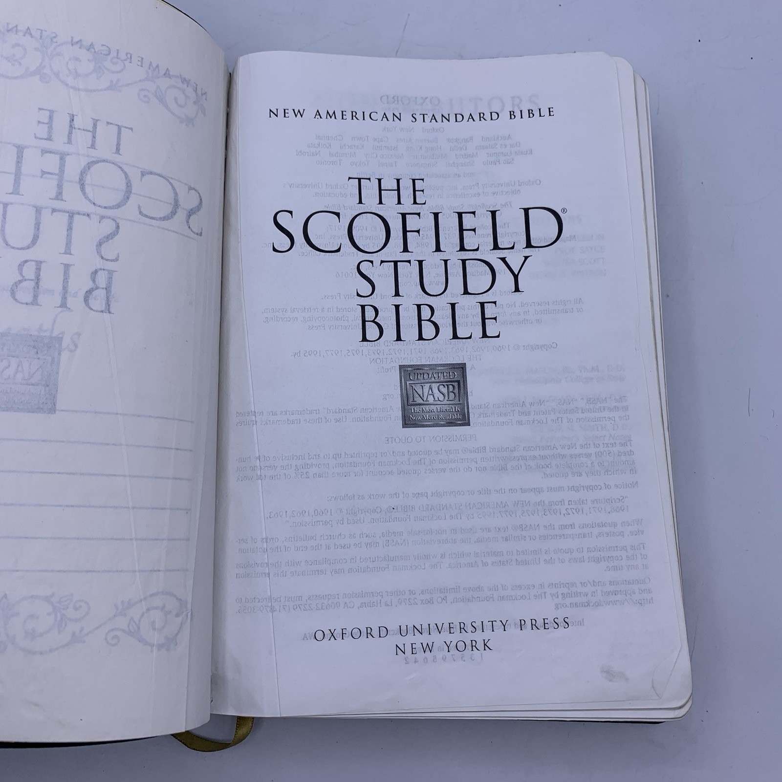 Holy Bible Scofield Study System NASB 5514RRL RARE Leather NASB Red Letter 2005