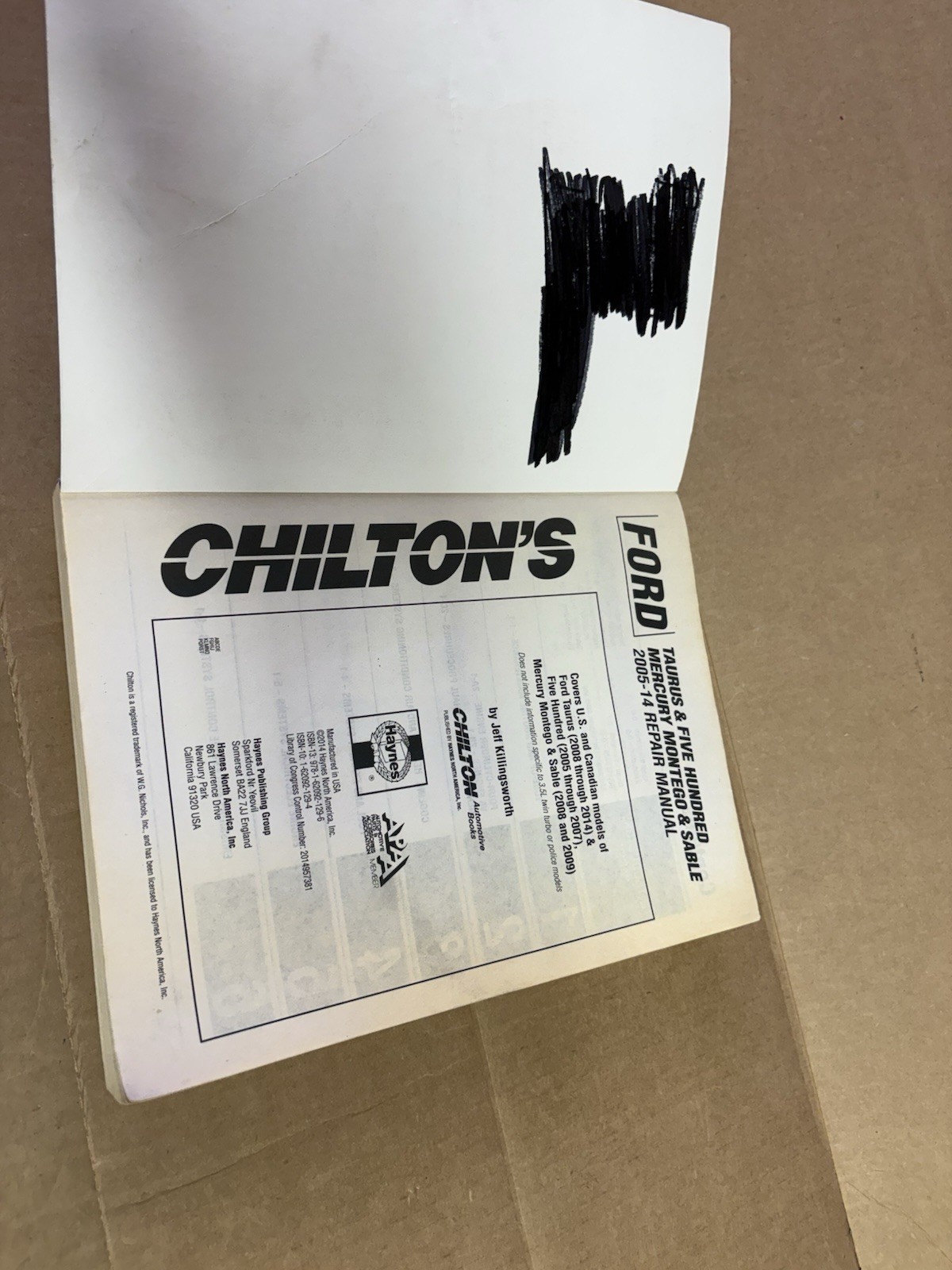 Ford Taurus & Five Hundred 2005-14 Repair Manual 26703 Covers U.S. and Canadian
