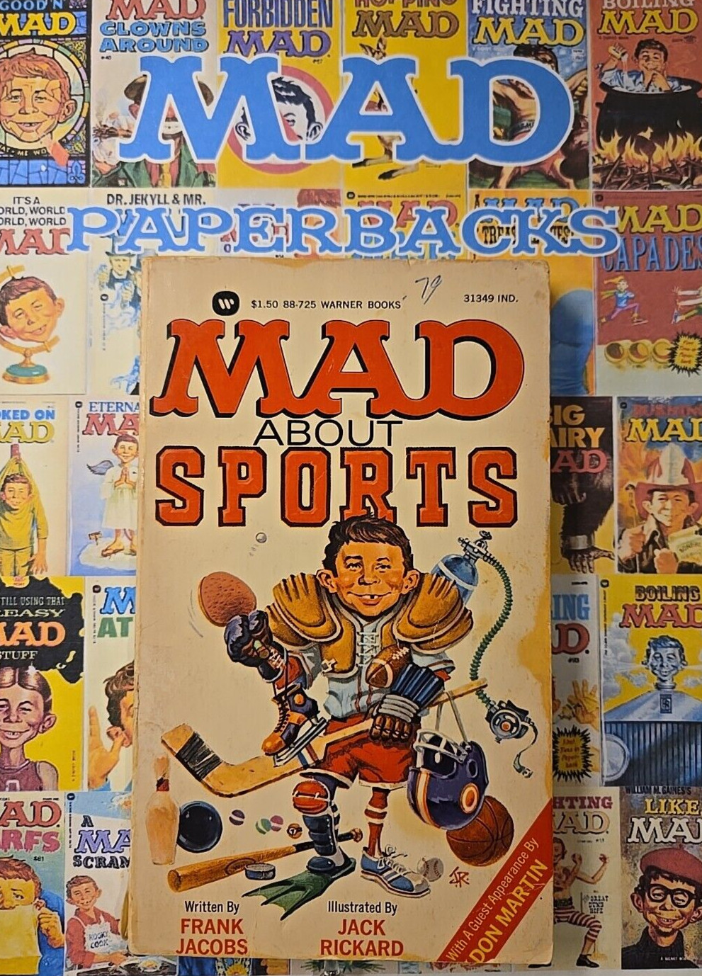 MAD Magazine Paperback Book: MAD ABOUT SPORTS 1977 Warner 9th Print GVG