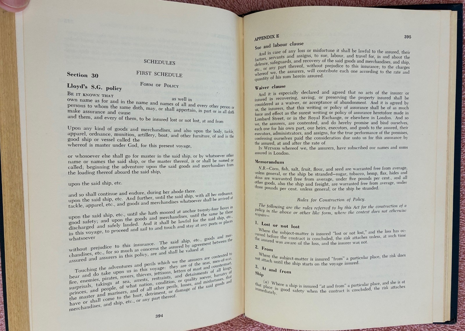 Marine Insurance and General Average in the United States- L Buglass SIGNED 1973