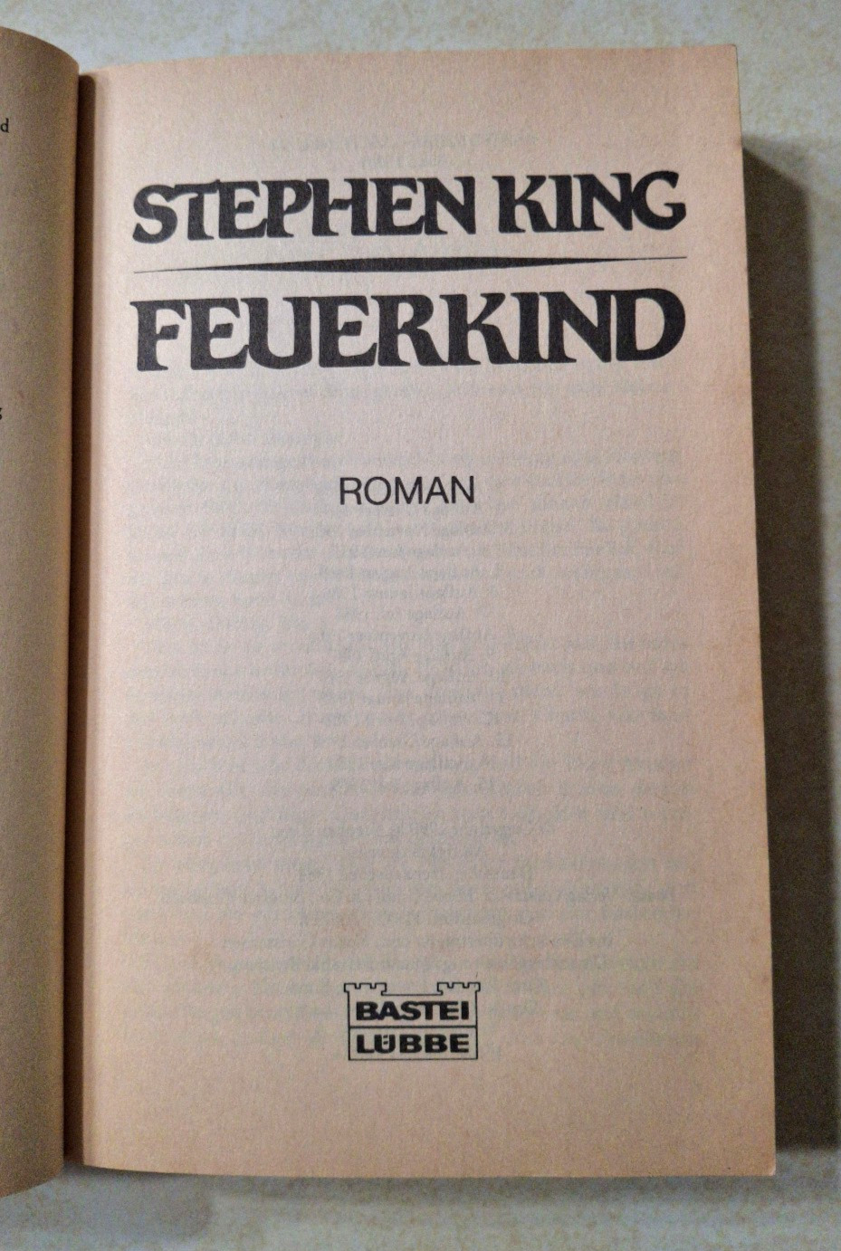 Firestarter Stephen King Vintage Paperback Movie Tie-In 1980s German Feuerkind