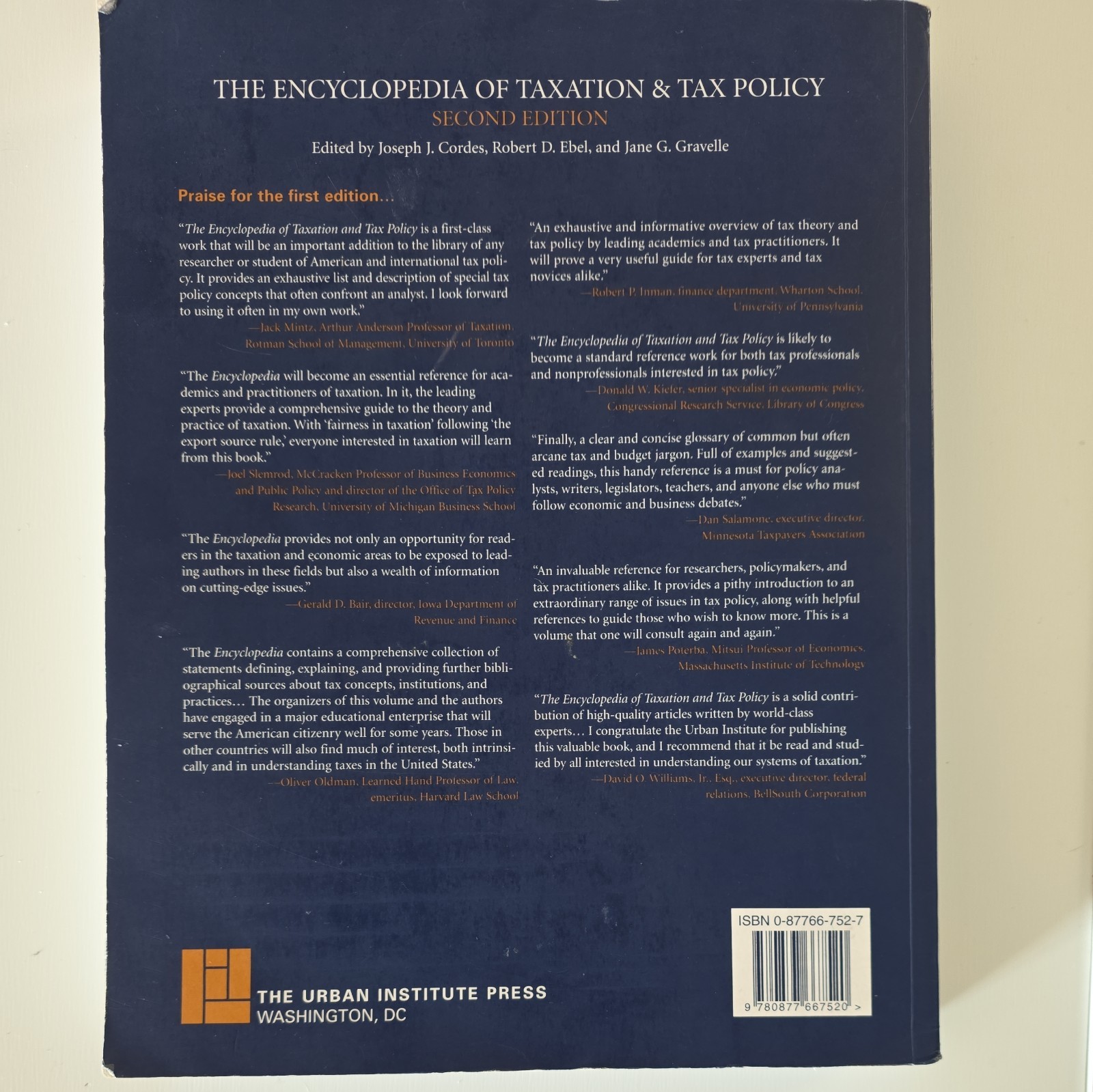 The Encyclopedia of Taxation & Tax Policy