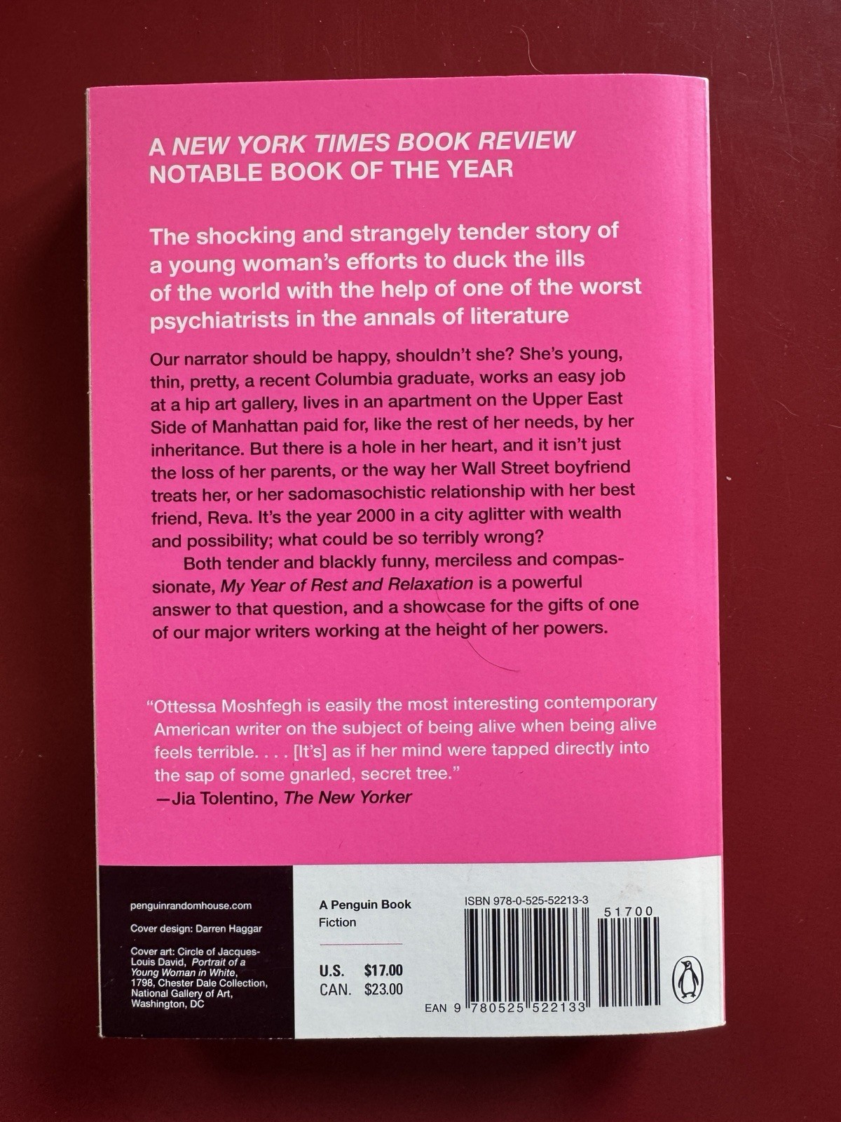 Ottessa Moshfegh My Year of Rest and Relaxation Trade Paperback 2019 Penguin