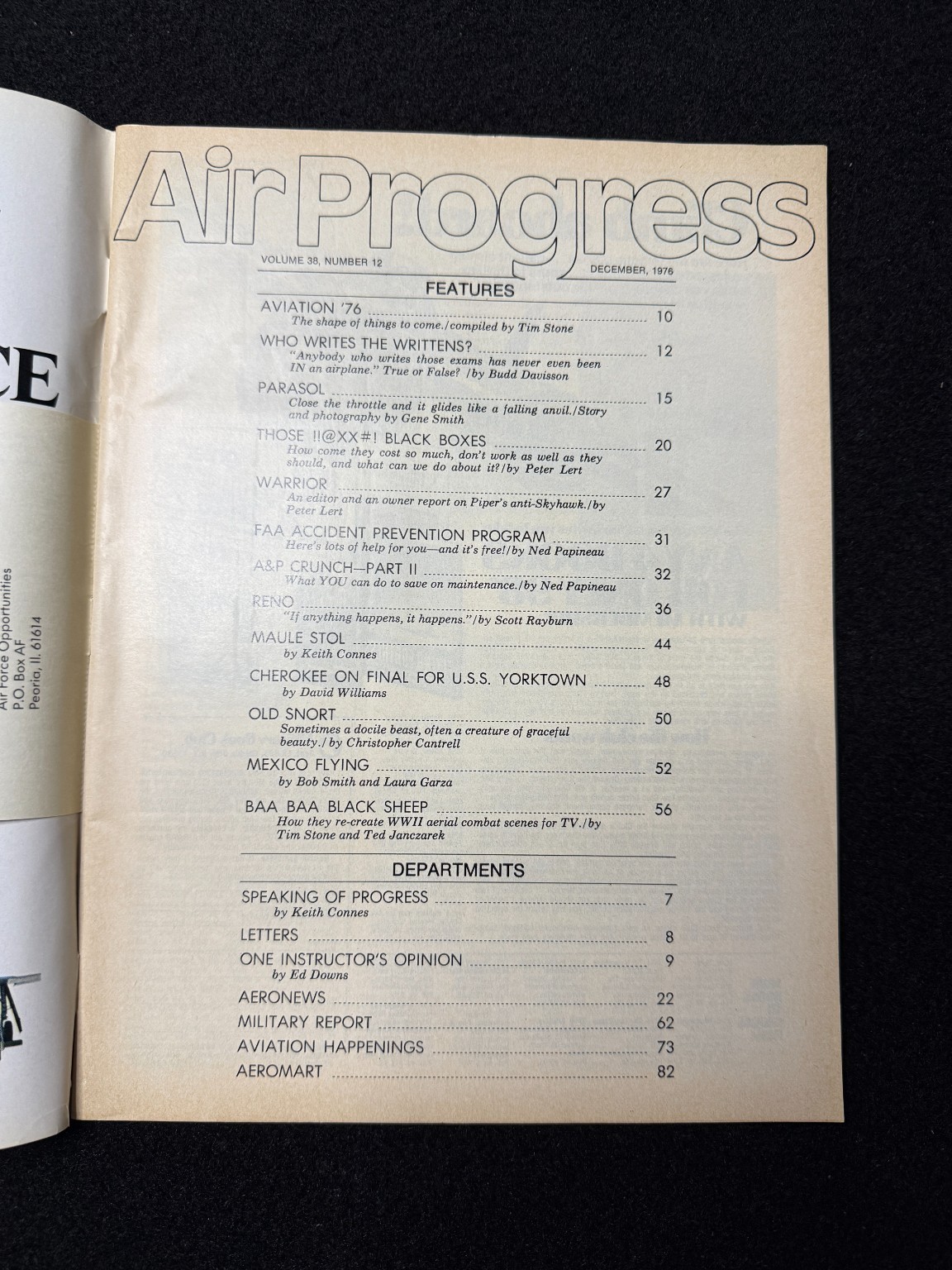 Air Progress Aviation Magazine December 1976 Aircraft Flying Racing Vintage