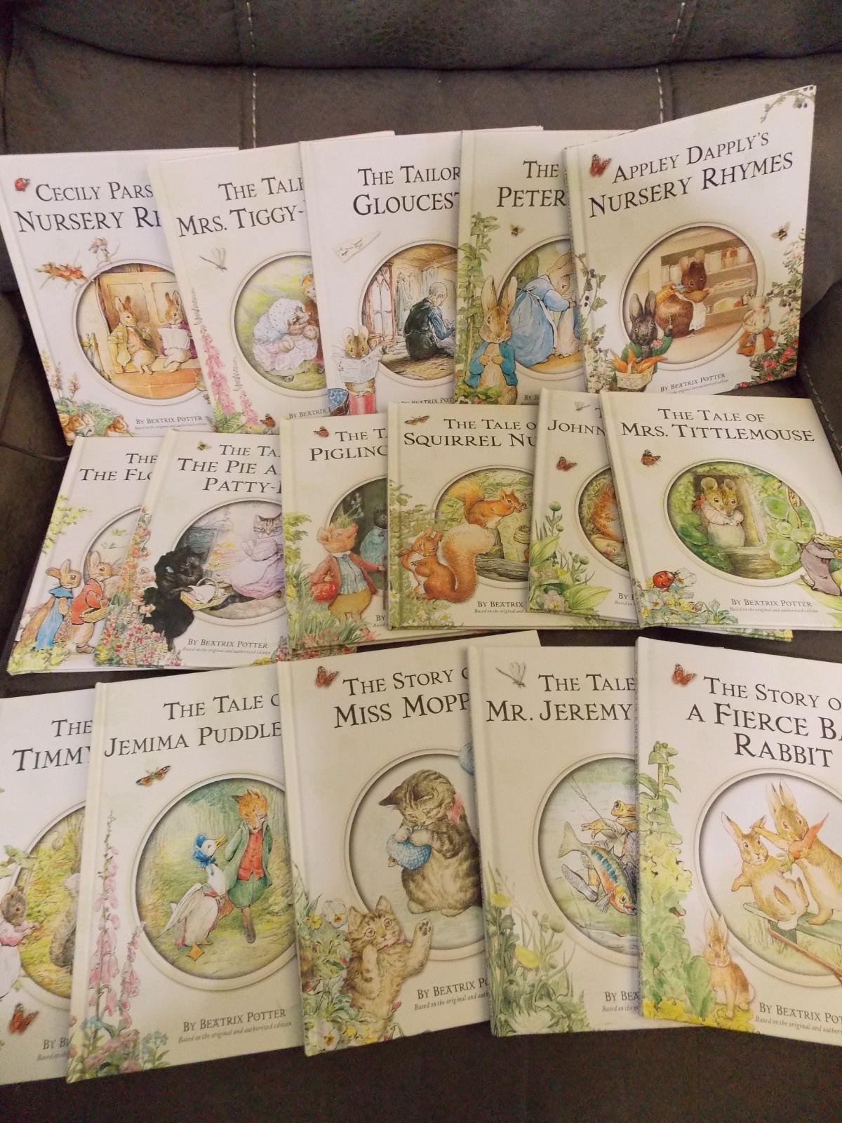 16 books Beatrix Potter Illustrated Warne & Co Peter Rabbit Frog Squirrel Mouse