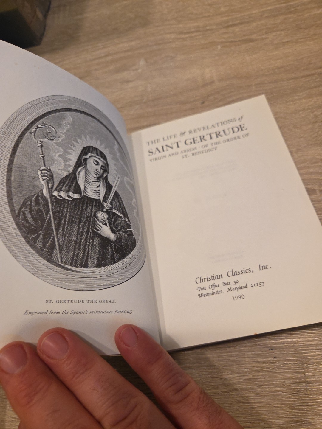 Life and Revelations of St. Gertrude 1990 5th Printing