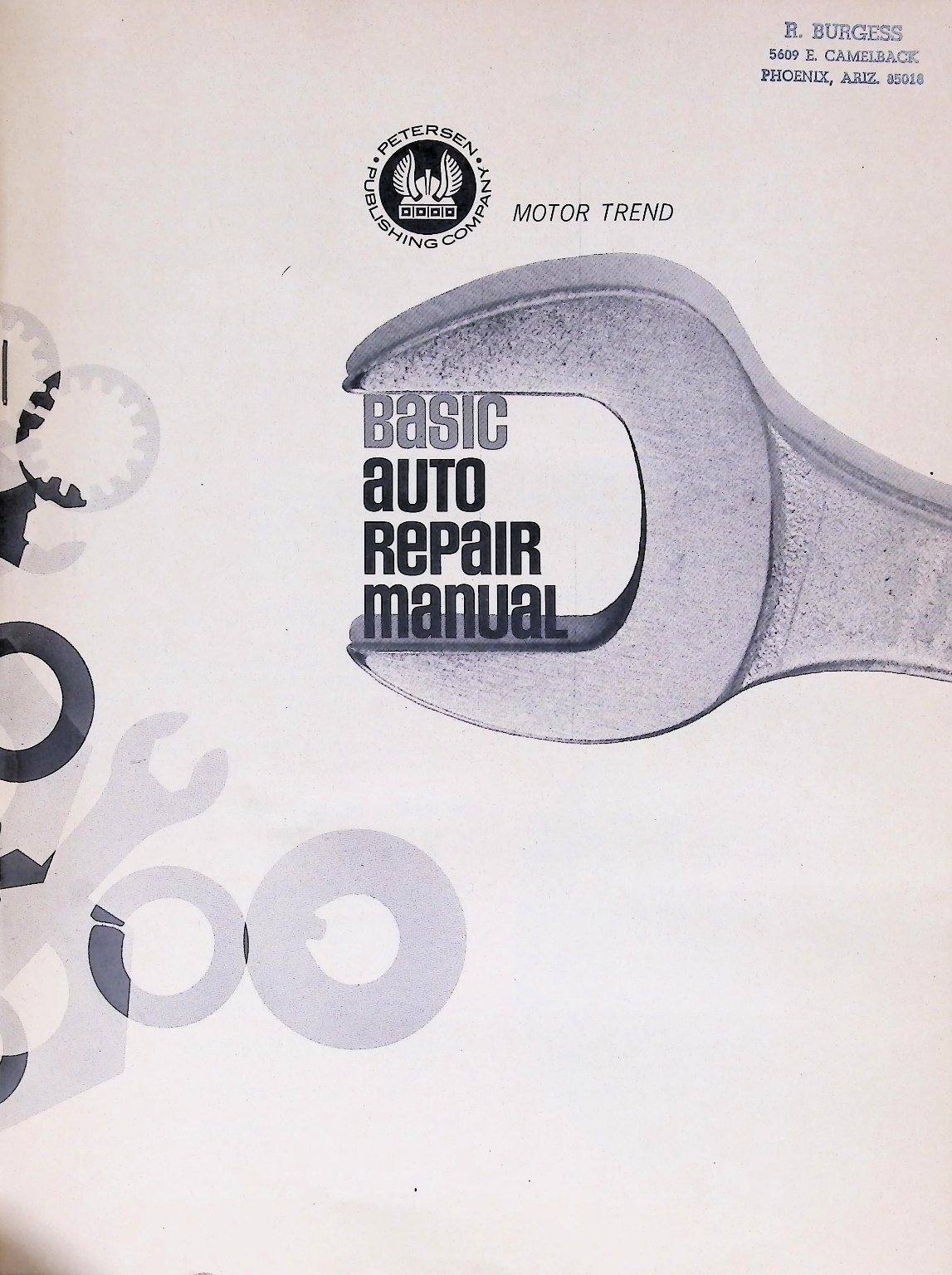 Motor Trend Basic Auto Repair Manual Petersen Publishing DIY Automotive Guide