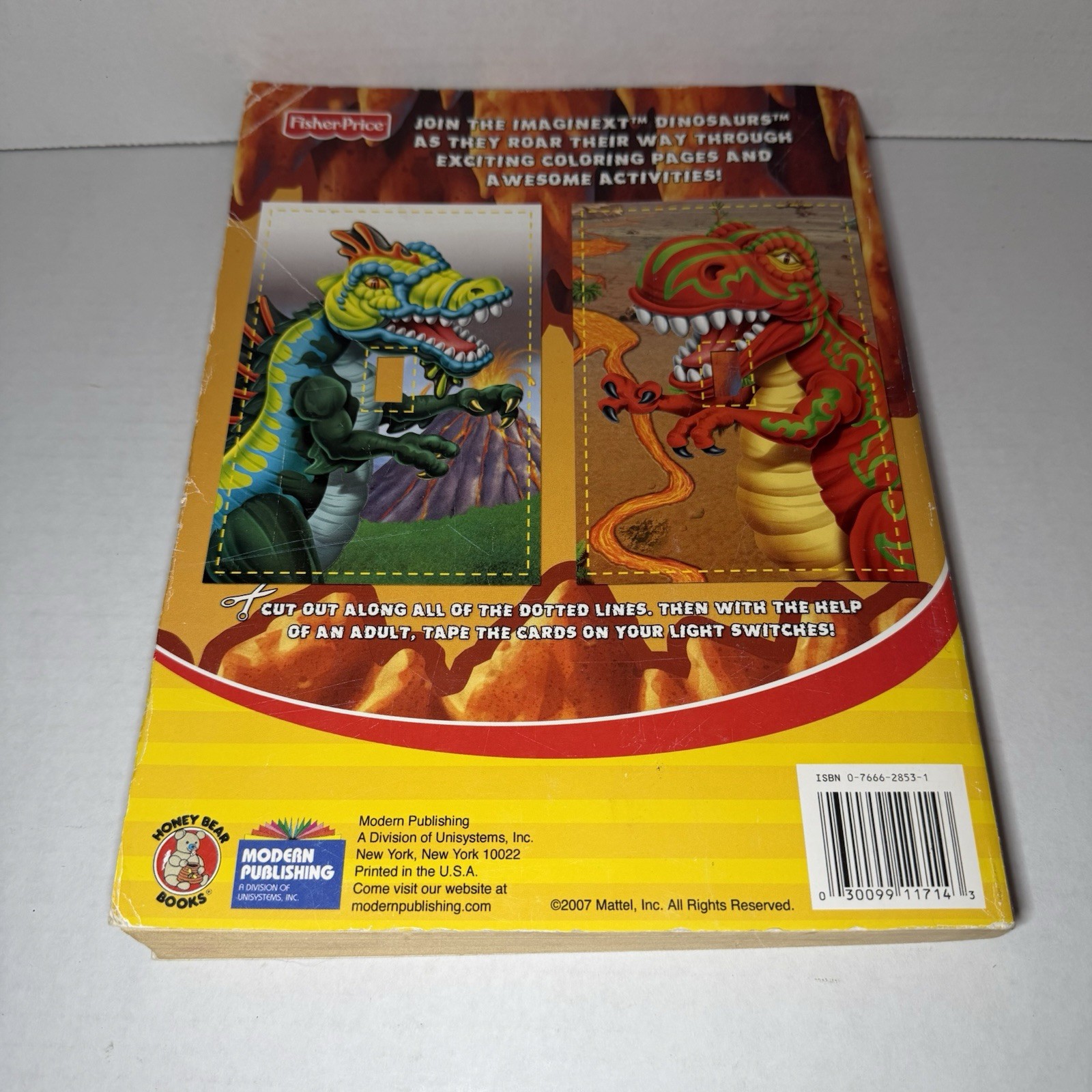2007 Imaginext Dinosaurs Mighty Beasts Super Coloring Book