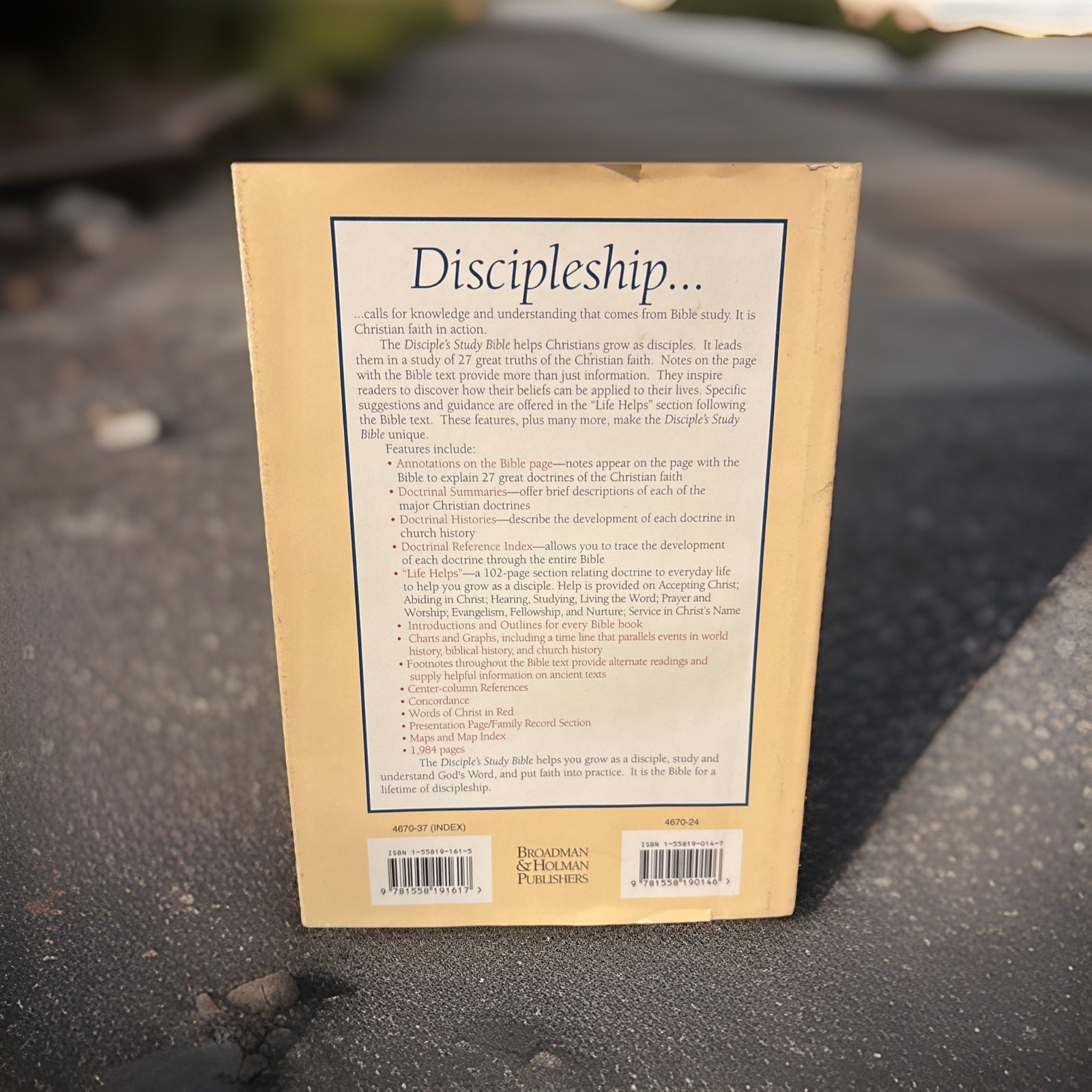 Disciple’s Study Bible by Not Available (1990, Hardcover)