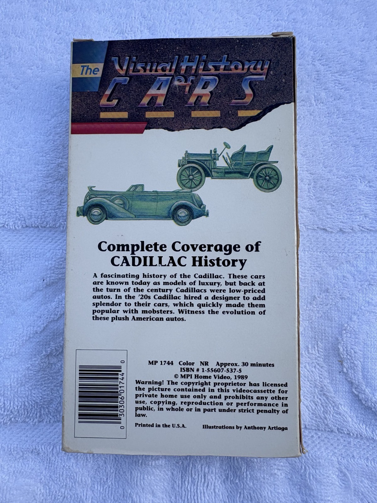 VISUAL HISTORY OF CARS, CADILLAC, VHS Tape