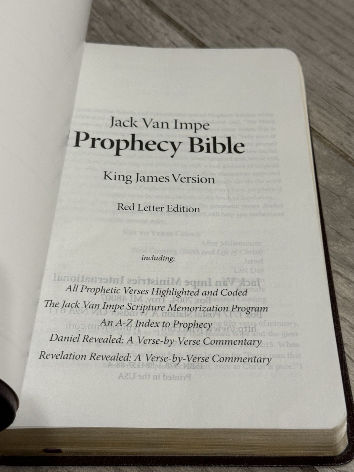 🙏 The Jack Van Impe Prophecy Bible Third Edition KJV King James Version Bible