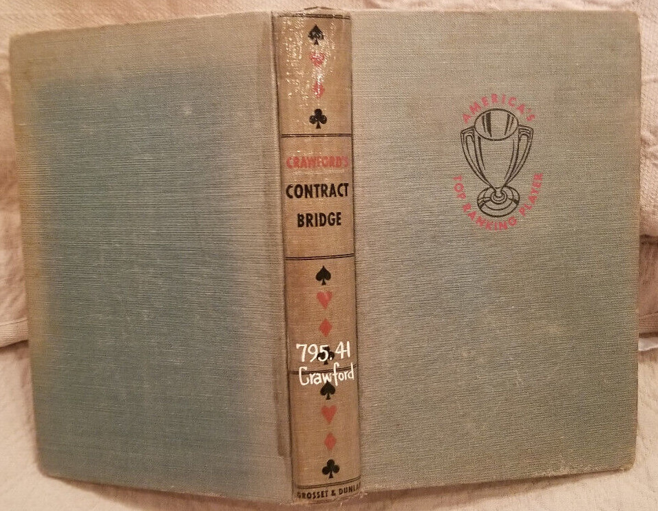 HC BOOK: 1953 CRAWFORD’S CONTRACT BRIDGE Vintage Card Playing Hardcover
